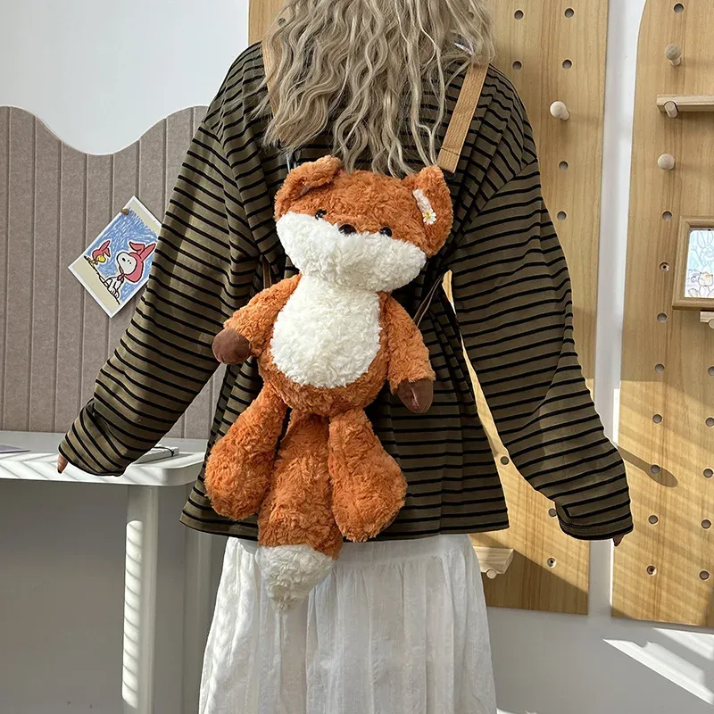 sacs à dos à motif de renard simple pour femmes, sac à beurre mignon, petite capacité décontractée, sacs fourre-tout shopper, nouveau