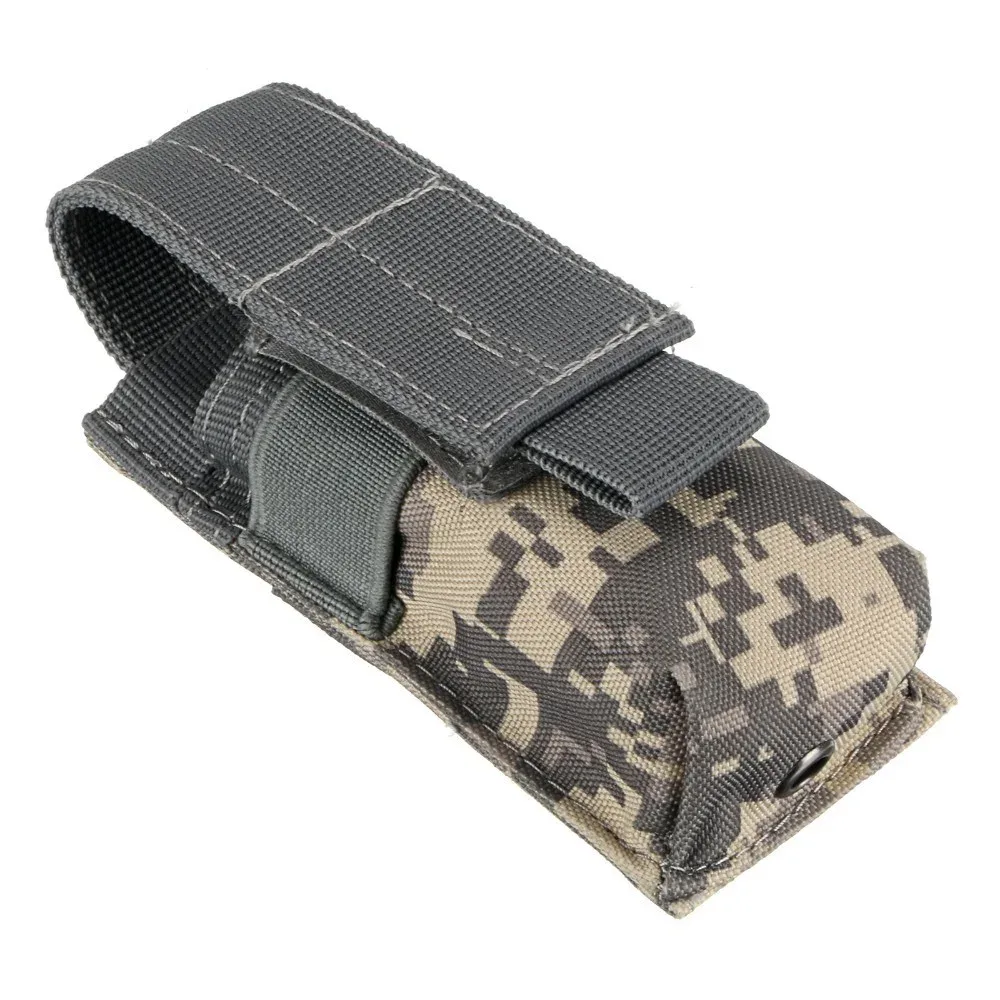 pochette tactique pour magazines, sac de rangement de camouflage avec crochet de ceinture, pochette pour lampe de poche de loisirs en plein air, ensemble de supports de lampe de poche