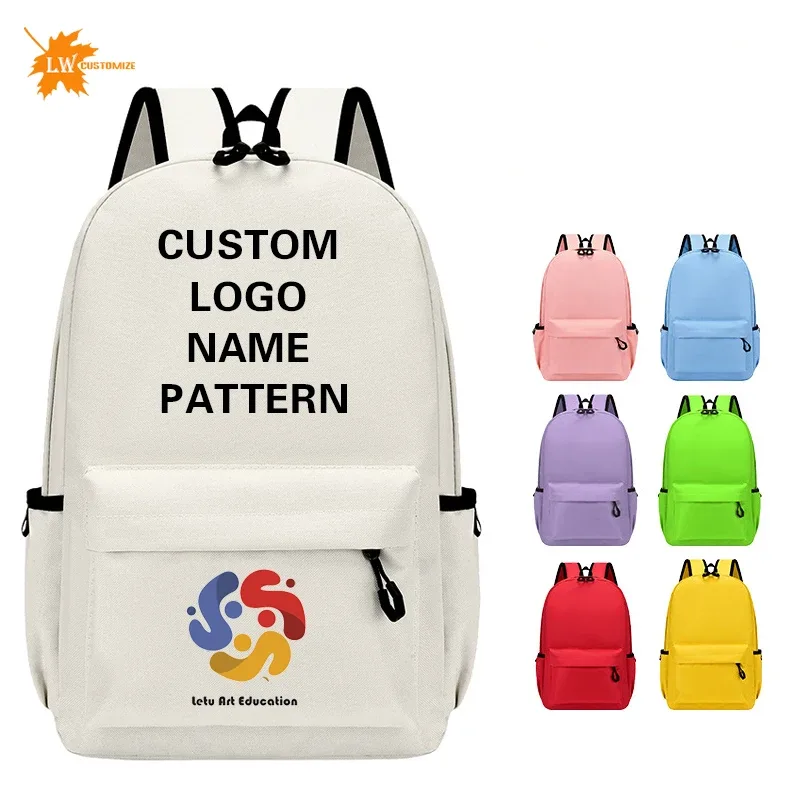 Sac à dos scolaire personnalisé avec logo sur mesure, idéal pour la formation, cadeau, motif nom d'école, sac à dos pour école primaire, vente en gros