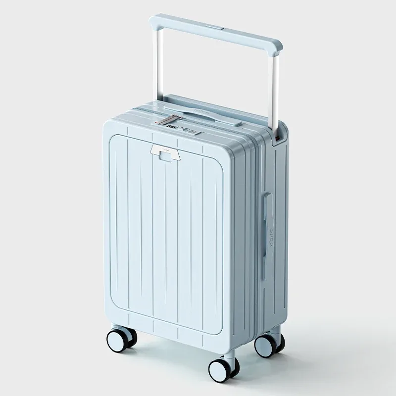 2025 nouveau porte-bagages renforcé pc valise ouverte avant 20 24 pouces voyage d'affaires grand embarquement à main durable