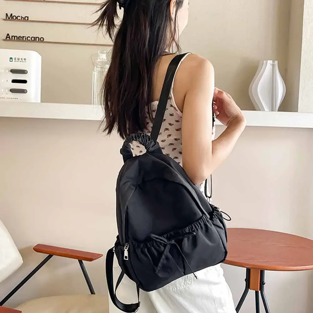 version coréenne design de niche nouveau sac à dos en nylon brodé, sac à dos léger polyvalent personnalisé de grande capacité