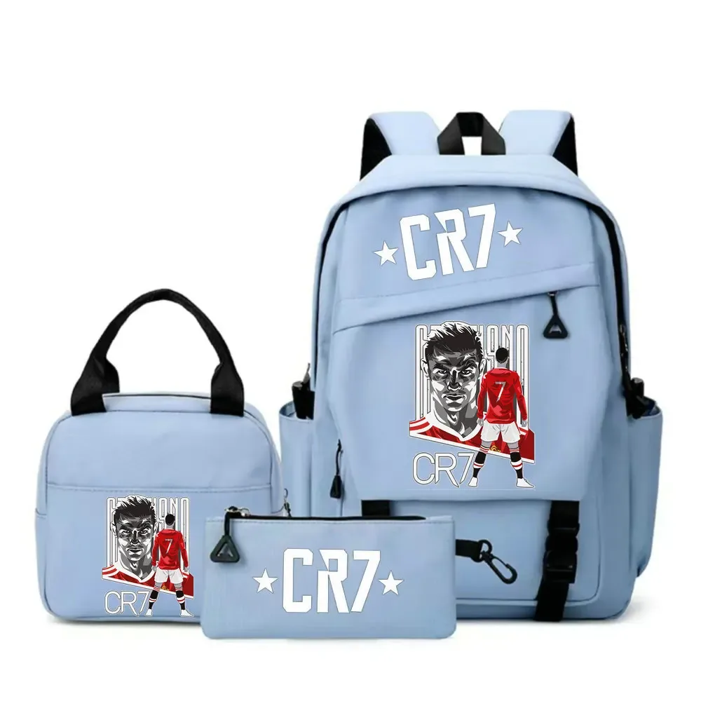 sac à dos cr7 pour étudiants, femmes et hommes, sac à dos tendance pour ordinateur portable, sac à dos quotidien pour adolescents, sac messager