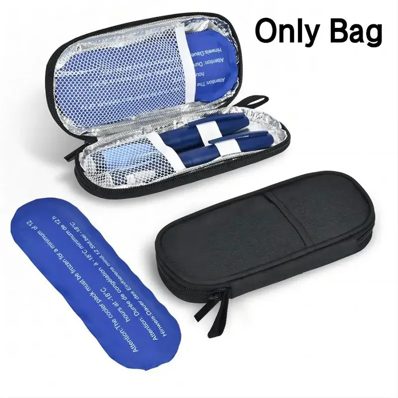 étui isotherme pour insuline avec 2 blocs réfrigérants réutilisables, sac de rangement pour médicaments, solution portable pour les voyages et les activités de plein air