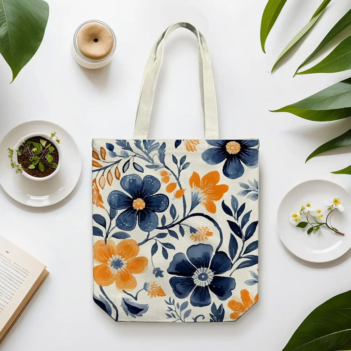sac fourre-tout en toile pour femmes, sac fourre-tout avec poche intérieure zippée, sac en toile zippé pour le shopping, le travail, les courses, la mode au quotidien