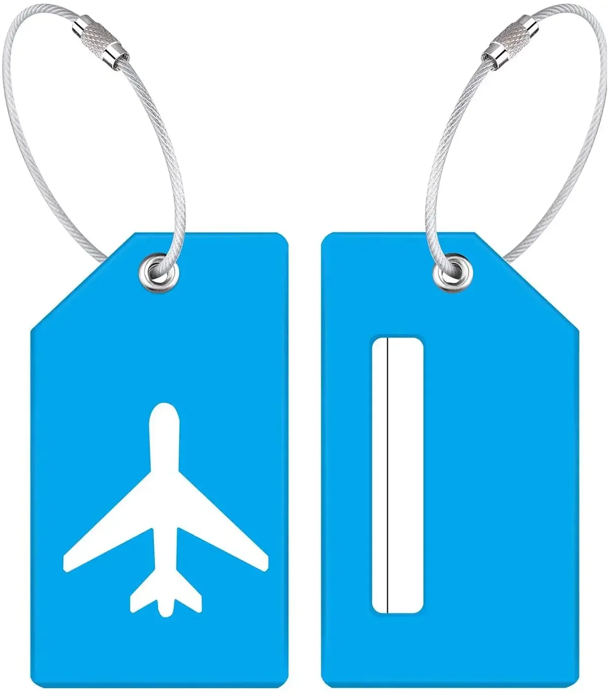 étiquettes de bagage d'avion en silicone pour hommes et femmes, porte-adresse d'identité de valise, étiquette de bagage mignonne, accessoires de voyage, étiquette de sacs, haute qualité