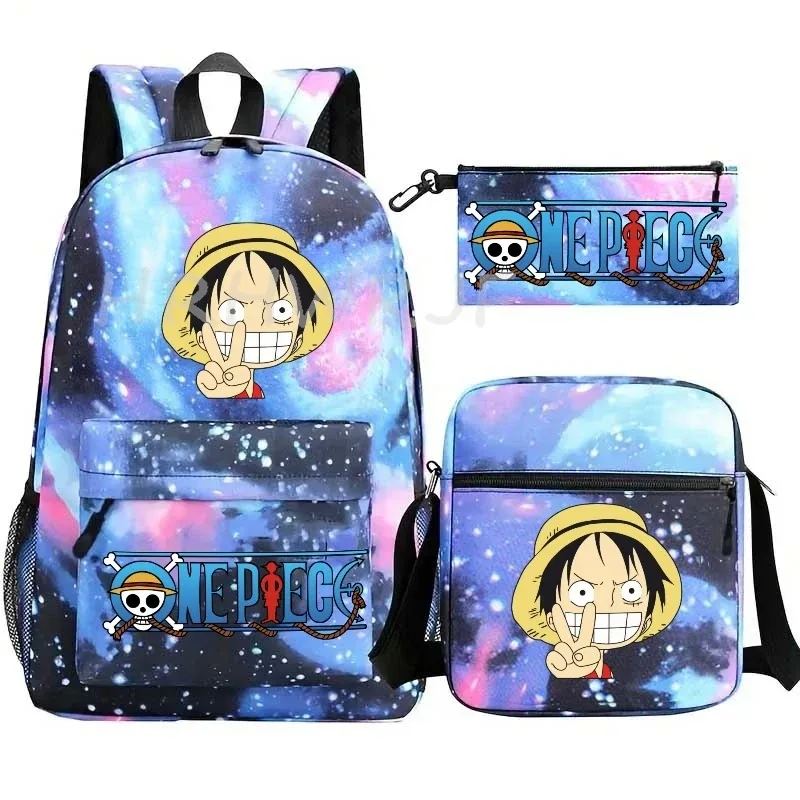 sac à dos one piece avec sacs à bandoulière monkey d luffy, sac à dos pour ordinateur portable, sac de voyage pour étudiants, sac à dos lavable