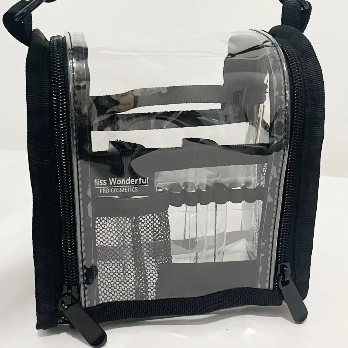 grande trousse de maquillage transparente multifonctionnelle, imperméable, portable, pour artistes maquilleurs, pour l'extérieur, la chambre, la salle de bain, le bureau, la maison