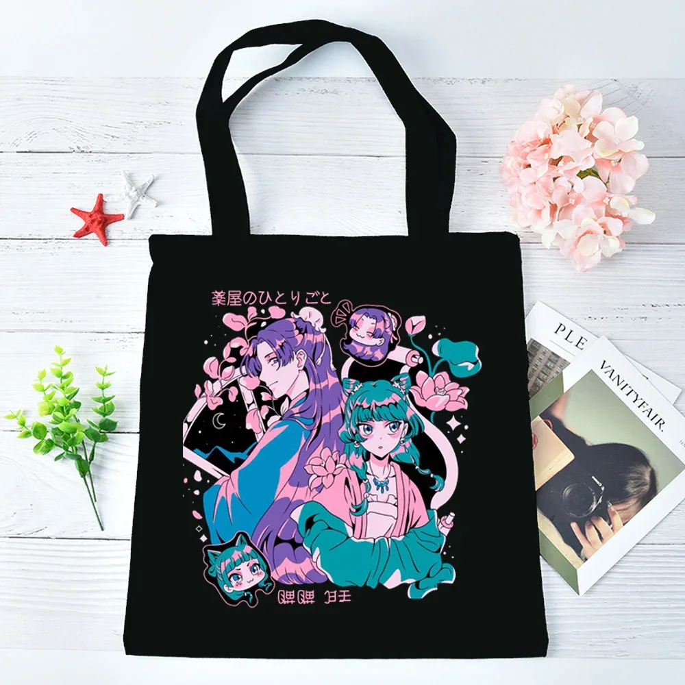 sac cabas apothecary diaries, sac à bandoulière en toile, sac de courses pour femme