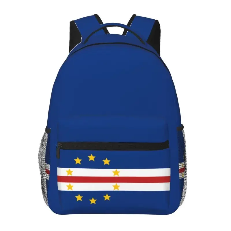 sac à dos avec drapeau du cap-vert pour garçons, adolescents, étudiants, sac d'école, sac à dos de voyage, randonnée, camping, sac à dos quotidien décontracté pour ordinateur portable