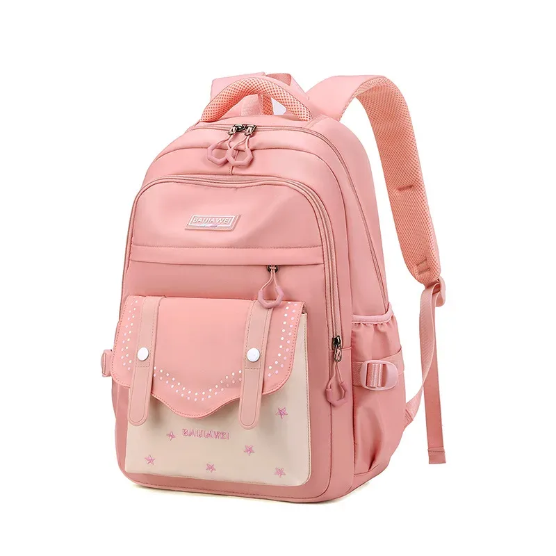 sac à dos quotidien de style coréen pour femmes, sac à dos de voyage en tissu nylon imperméable, sac d'école pour filles, sacs décontractés pour adolescents
