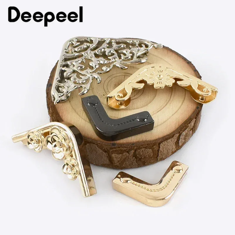 deepeel-boucles de protection des bords du sac à main, décoration d'angle de sac à bagages, fermoirs en métal, accessoires de quincaillerie de bricolage, 25mm, 35mm, 40mm, 45mm, 54mm, 5/10 pièces