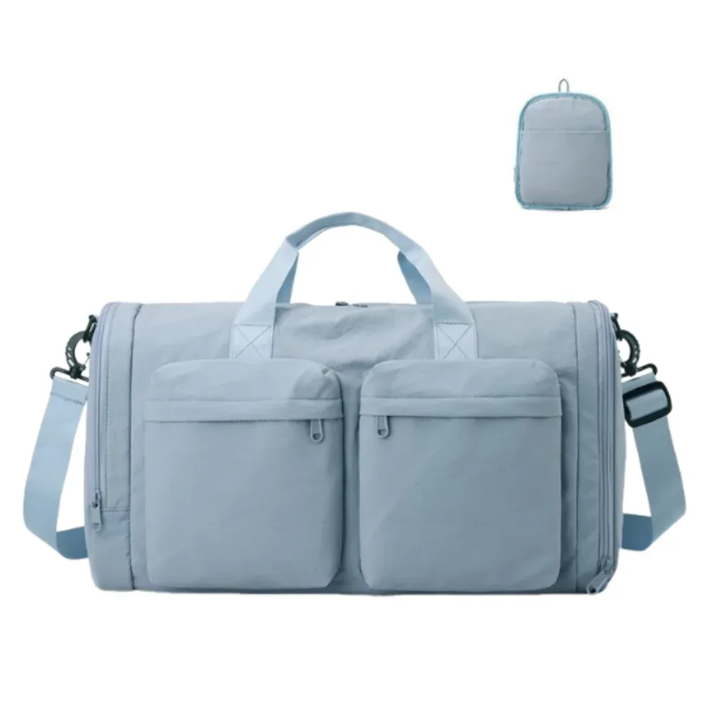 sac de voyage pliable imperméable de grande capacité, sac de sport et de fitness portable avec compartiment séparé pour chaussures, sac à main de week-end