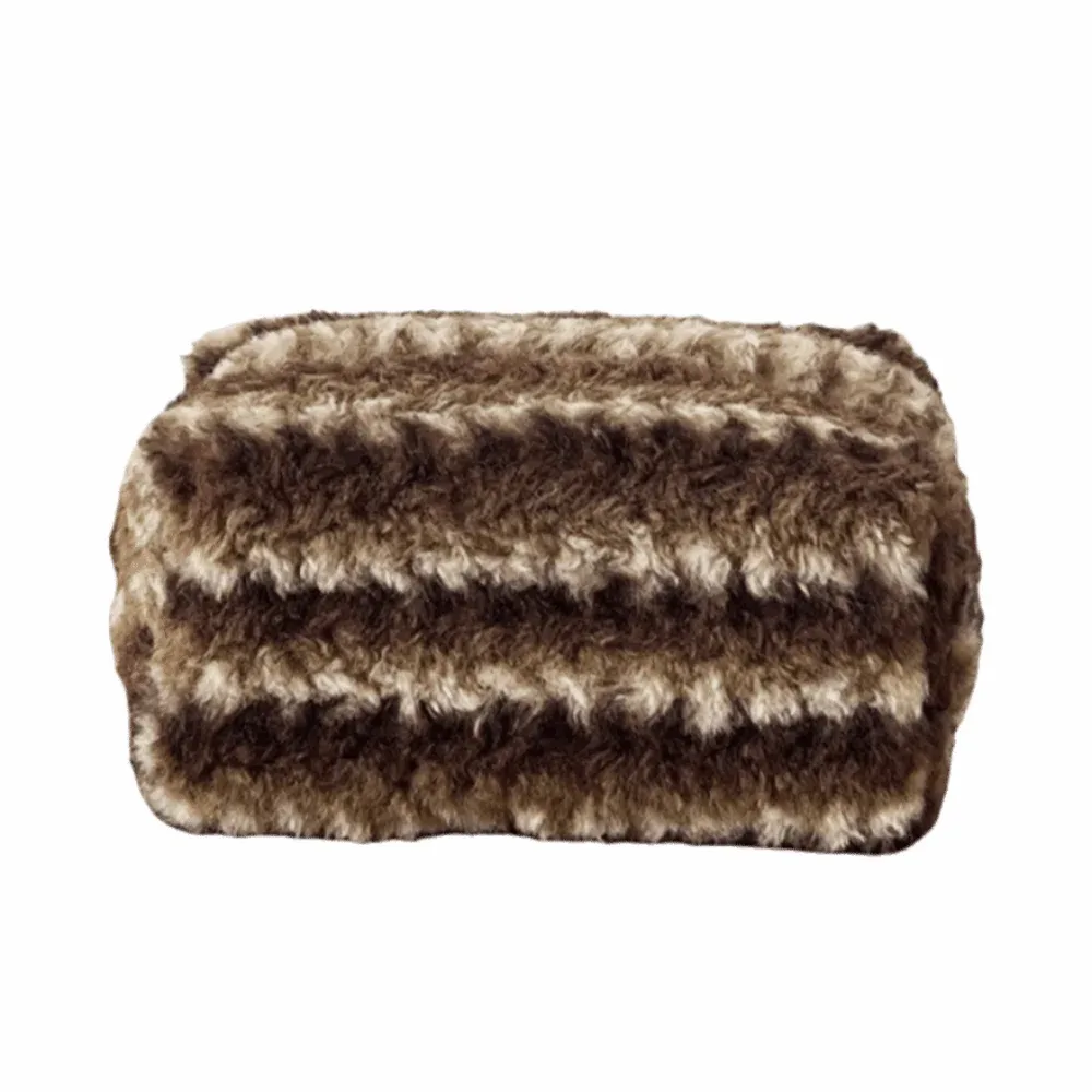 sac à cosmétiques vintage pour femmes, grande capacité, design rayé, trousse de maquillage de voyage, portable, léger, organiseur de maquillage pour usage quotidien
