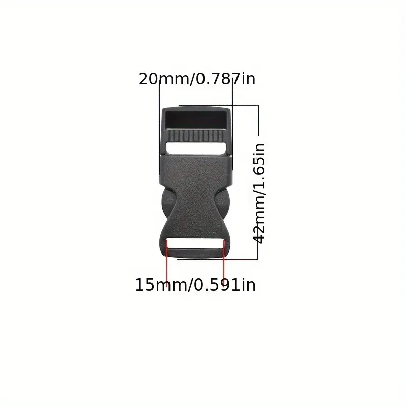 lot de 5 accessoires pour sac à dos : boucles d'insertion en plastique épaissi, fermoirs et boucles de réglage pour sac à dos