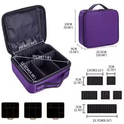 trousse de maquillage professionnelle pour femme, organiseur de cosmétiques, boîte de rangement pour esthéticienne, valise à outils pour ongles, sac de maquillage pour femme
