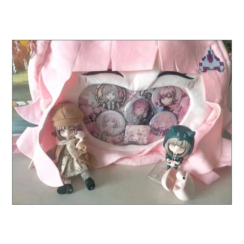 anime danganronpa: trigger happy havoc nanami chiaki series sac à dos ita sac à dos kawaii pour filles avec poche transparente