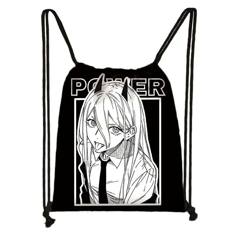 sac à dos de voyage avec tronçonneuse pour homme et femme, imprimé de proximité, denji pochita makima manga harajuku