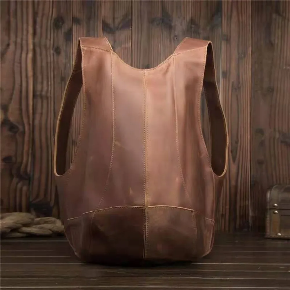 sac à dos en cuir souple crazy horse, sac à dos de grande capacité, antivol, sac à livres multifonctionnel, imperméable, tendance