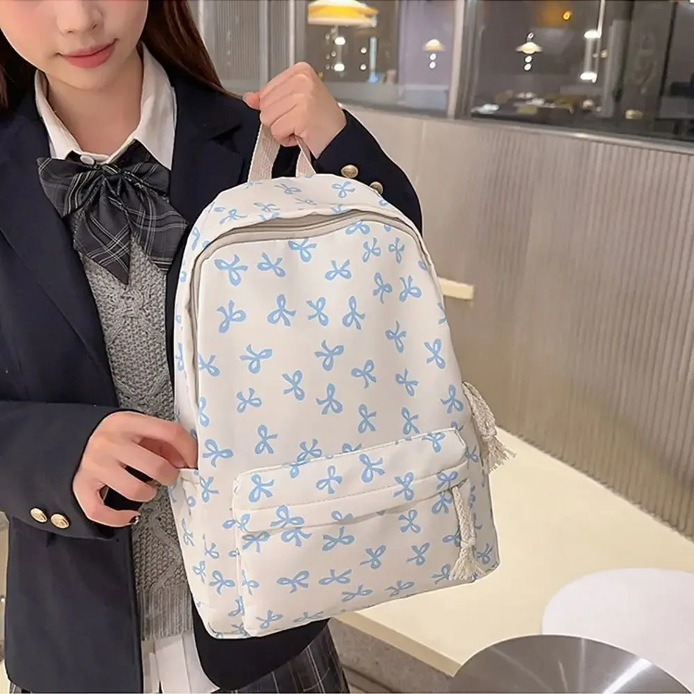 sac à dos décoratif avec nœud pour filles et femmes, léger, décontracté, pour les voyages, les trajets quotidiens, le sport, l'école, élégant, printemps-été