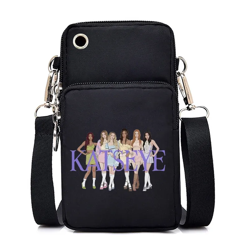 sacs à bandoulière vintage katseye hip hop pour femmes et hommes, mini sacs pour téléphone portable katseye pour filles et garçons, nouveaux sacs à main, sacs bandoulière, cadeaux