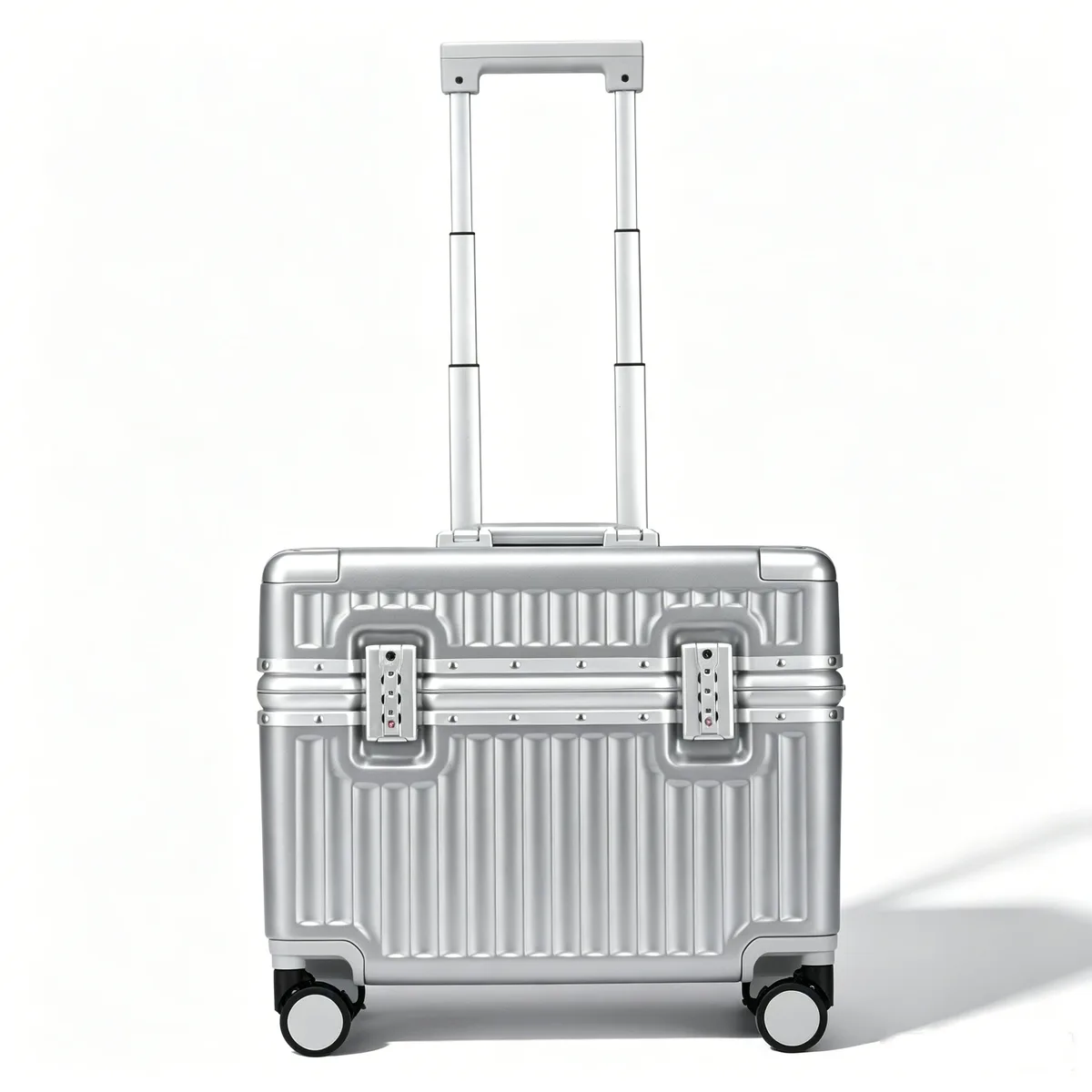 valise à ouverture par le haut 18 pouces, bagage à main pour voyageur photographe, bagage à roulettes en matériau pc avec cadre en alliage d'aluminium et serrure tsa