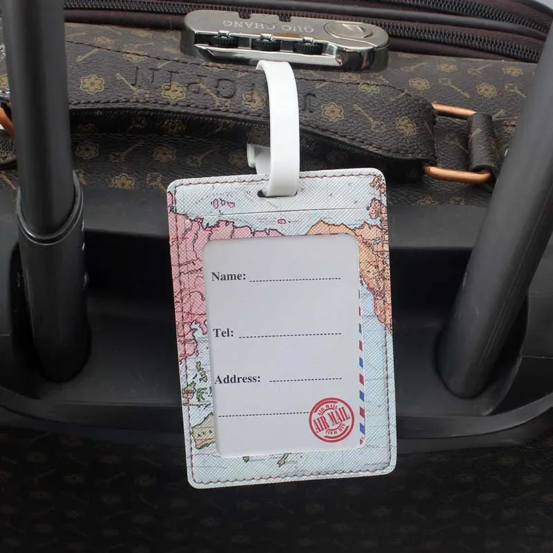 étiquette de bagage d'astronaute spatial mignon, accessoires de voyage pour femmes et hommes, valise en pu, porte-adresse d'identification, étiquette d'embarquement pour bagages, étiquette portable