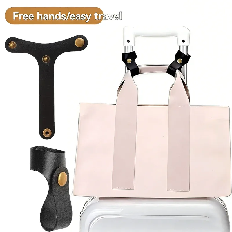 sangle de bagage portable en pu antivol avec fixation pour valise, accessoires de voyage