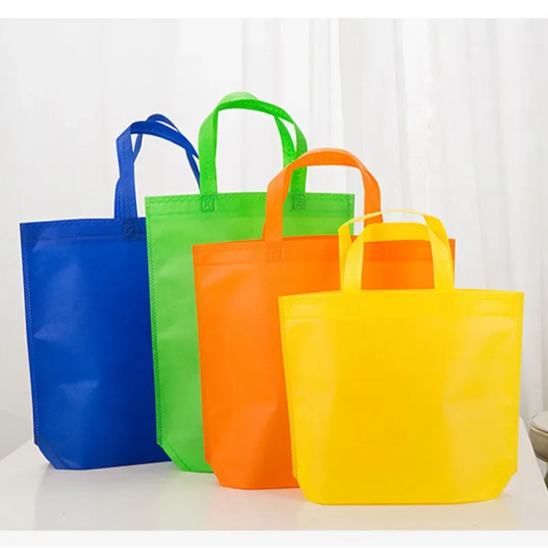 sac de shopping écologique trois tailles s/m/l, fourre-tout réutilisable pliable non tissé, sac de rangement d'épicerie portable, pochette pliable