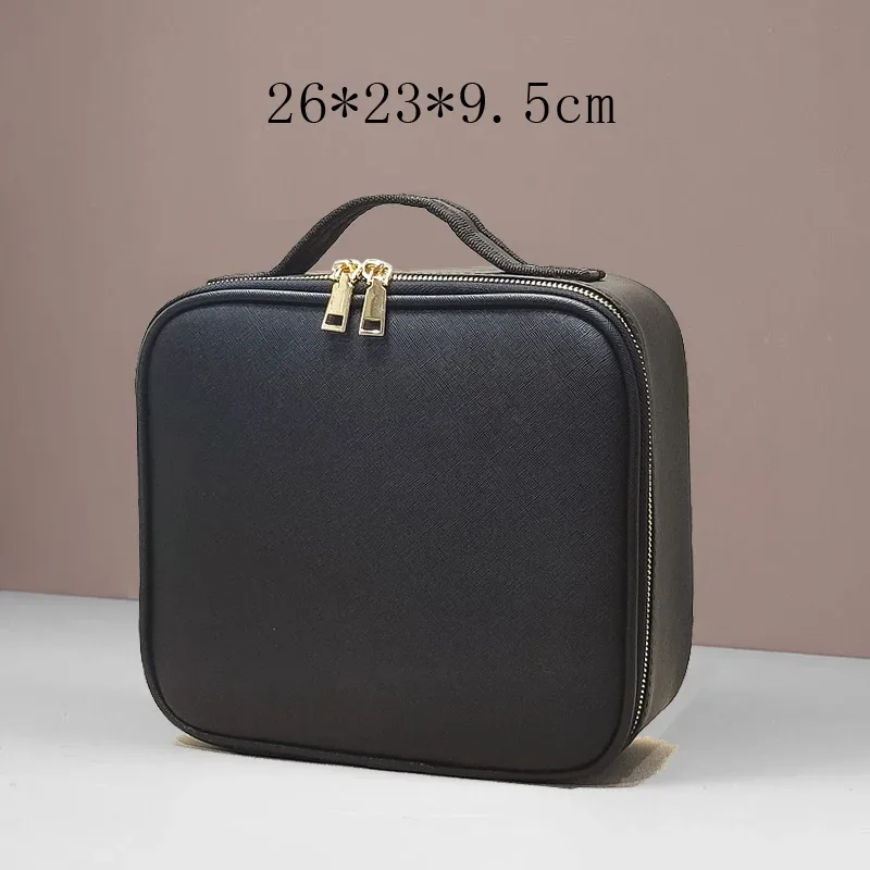 sac à cosmétiques en cuir pu imperméable, sac de rangement professionnel de grande capacité, sac à main de maquillage, trousse de toilette de voyage pour femmes