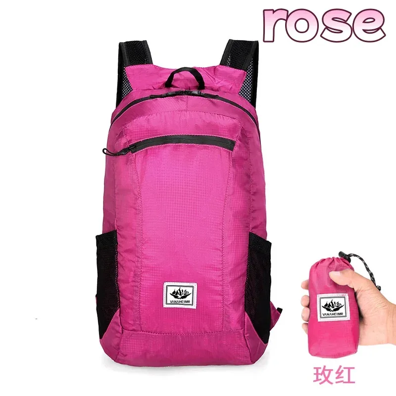 sac de randonnée en plein air 20l, sac à dos portable léger, pliable, étanche, ultraléger, pour voyage, randonnée, sac de jour