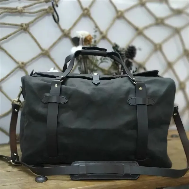 brando-sac à main en toile étanche pour homme, sac de voyage, sac à main classique à fermeture éclair, haute qualité, poids lourd, avertissement à l'huile, ykk
