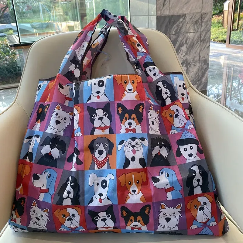 sac à cordon de couleur unie de grande capacité, sac de courses pour supermarché, sac fourre-tout pliable et portable, sac à bandoulière