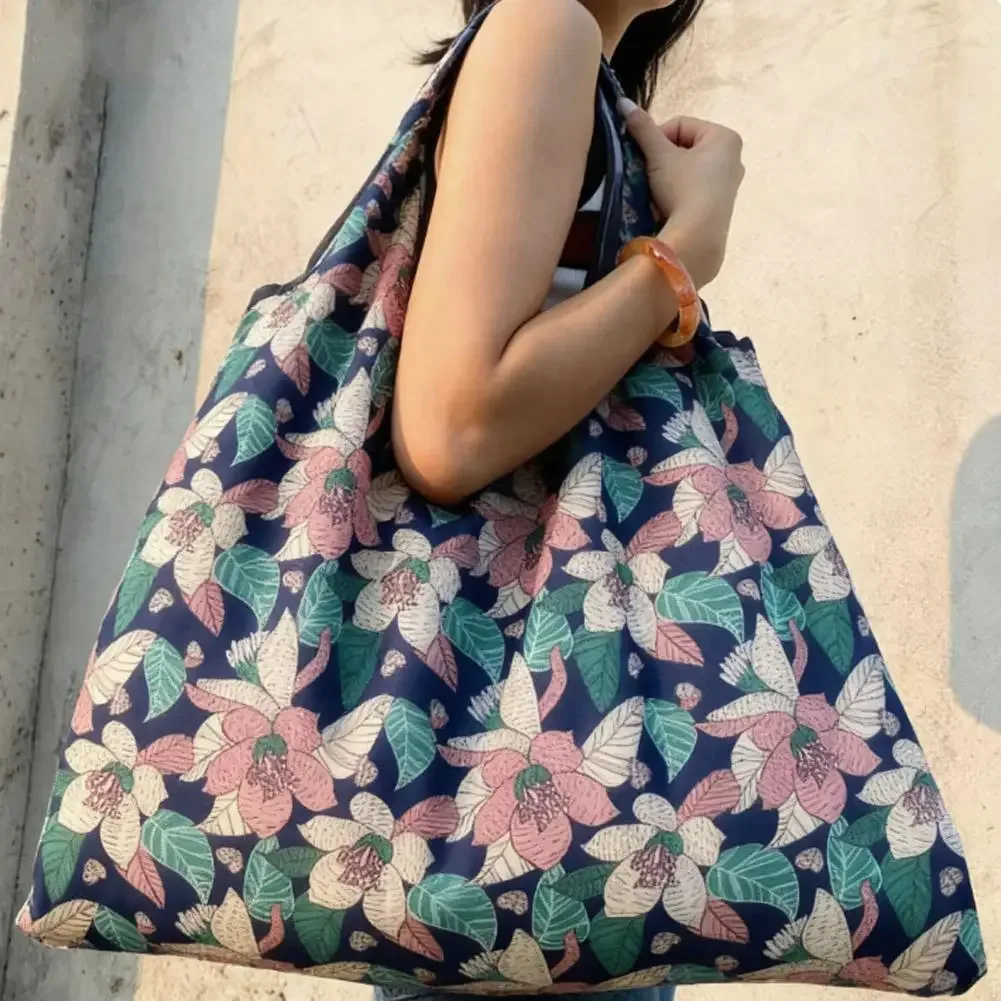 Sac de courses de grande capacité, sac fourre-tout réutilisable écologique, sac à bandoulière décontracté à la mode, sac à main pour les voyages, les courses et l'usage quotidien