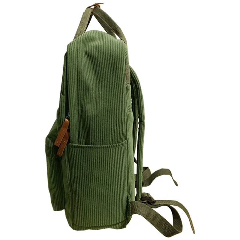 sac à dos élégant en velours côtelé, multicolore, sangle réglable, léger pour un usage quotidien, décontracté, fonctionnel, élégant, simple
