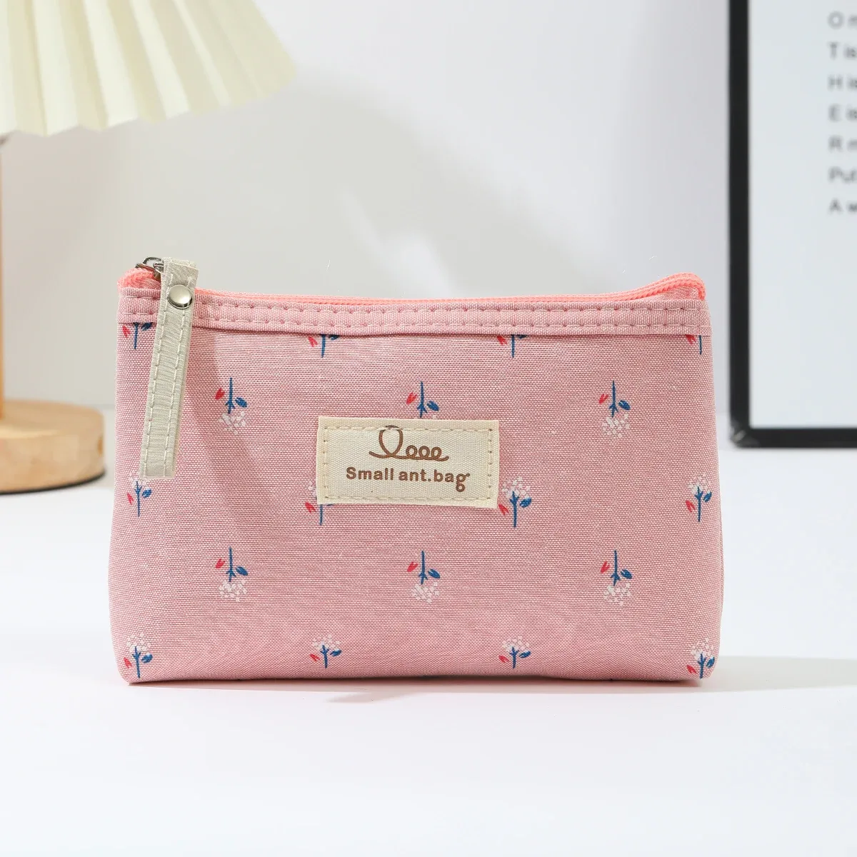 trousse de maquillage en toile style instagram imprimée, trousse à crayons portable pour femme, trousse de voyage pour étudiants, sac de rangement pour articles de toilette