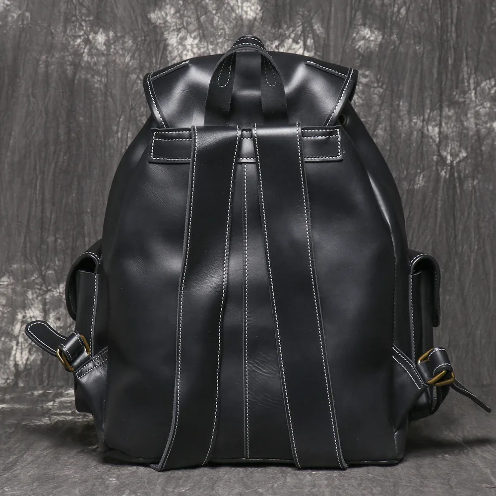 luokir-sac à dos de voyage personnalisé en cuir de vache couché, cartable d'ordinateur de grande capacité, nouvelle collection