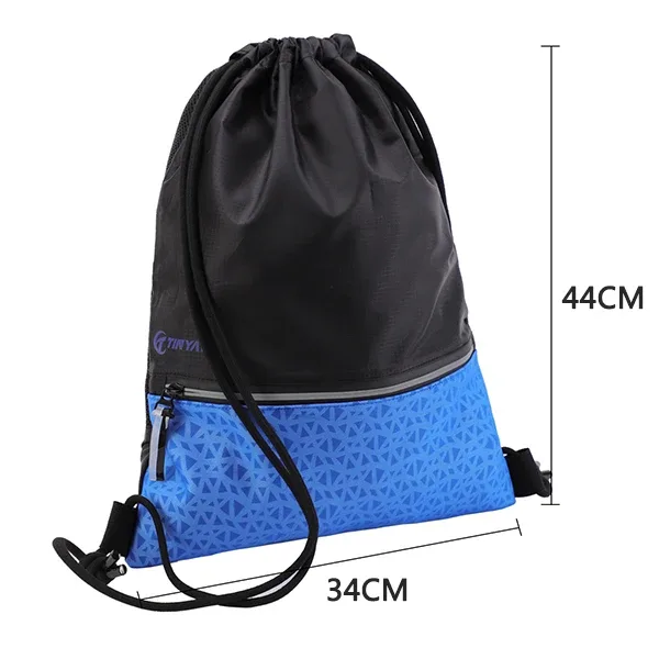 tinyat sac de sport robuste à cordon sac à dos en polyester imperméable pour salle de sport, équitation, organisateur de chaussures et de vêtements de grande capacité