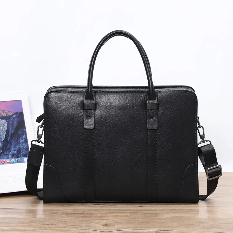 café/noir hommes sac à main en cuir véritable mallette pour ordinateur portable mâle épaule sacs de messager grande capacité hommes porte-documents