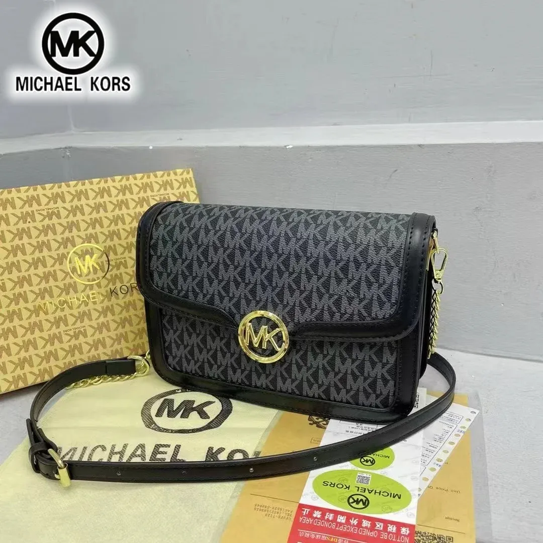 sac à main michael kors pour femme, sac de voyage classique à motif floral et lettres, sac à bandoulière décontracté mk pour filles