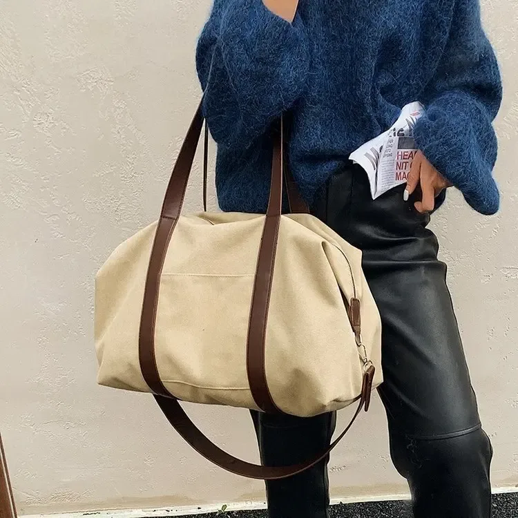 sac fourre-tout pour femmes simple, élégant et de grande capacité, nouveau style d'automne, sac à bandoulière/à bandoulière tendance de voyage.