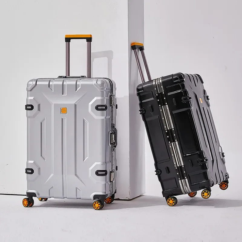 valise à bagages avec cadre en aluminium de grande capacité, sac de voyage à roulettes, valise à roulettes durable et résistante à l'usure de 20 à 28 pouces