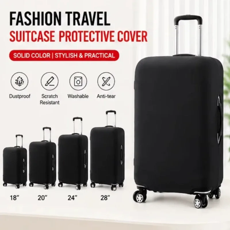 Housse de protection élastique pour bagages de voyage, adaptée aux valises de 18 à 30 pouces, housse anti-poussière, accessoires de voyage