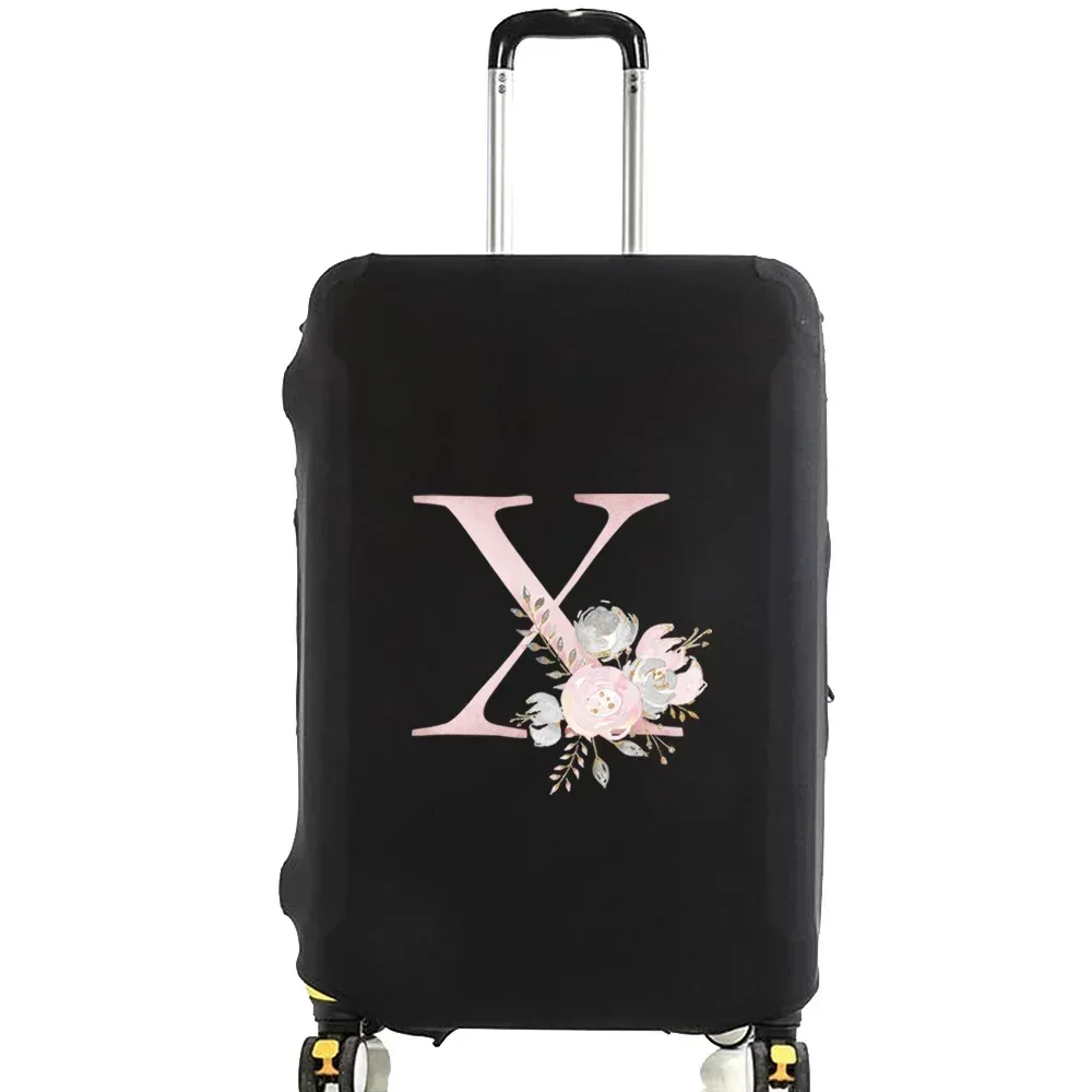 housse de protection élastique épaisse pour bagages, housse anti-poussière, anti-rayures, housse de valise, combinaison à fermeture éclair pour sac de 18 à 32 pouces, série fleur rose