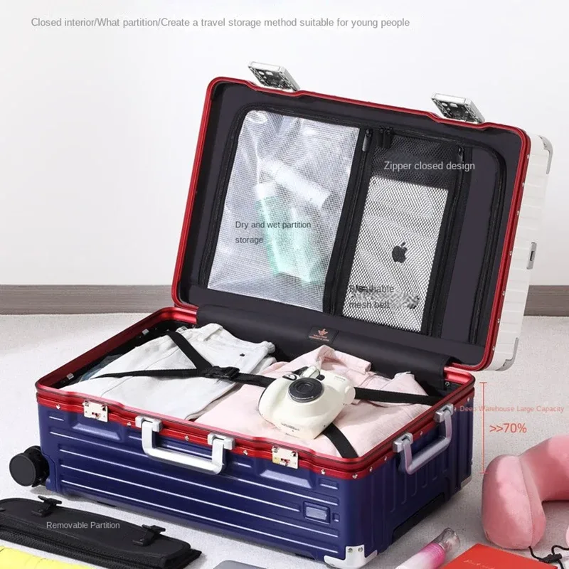 valise à roulettes de grande capacité 30/32 pouces, cadre en aluminium épaissi, valise de voyage, valise cabine 20 pouces, serrure tsa