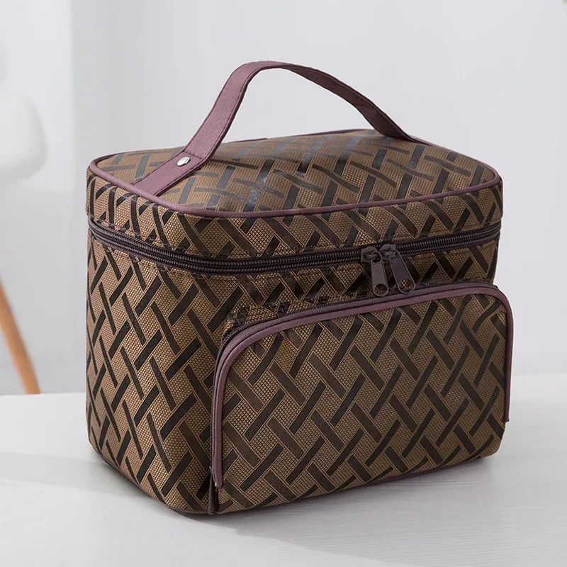 nouveau sac à cosmétiques à fleurs de grande capacité, boîte à cosmétiques à fermeture éclair, organisateurs de rangement, trousse de maquillage de toilette de voyage szl8061