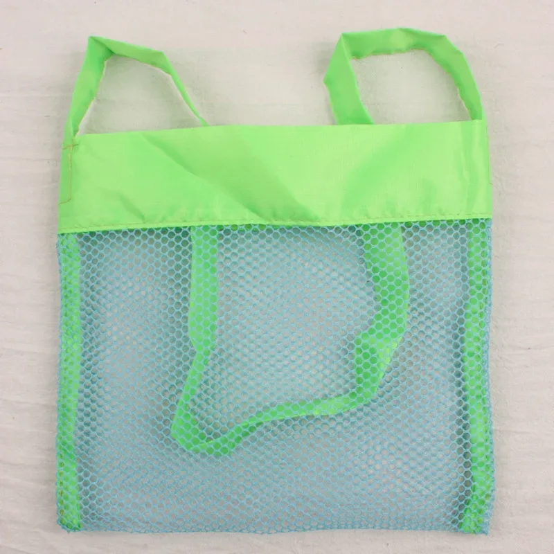 sac de rangement pliable pour jouets de plage pour enfants, 1 pièce, sac de transport en maille portable pour transporter des outils de pioche de sable, jeux en plein air