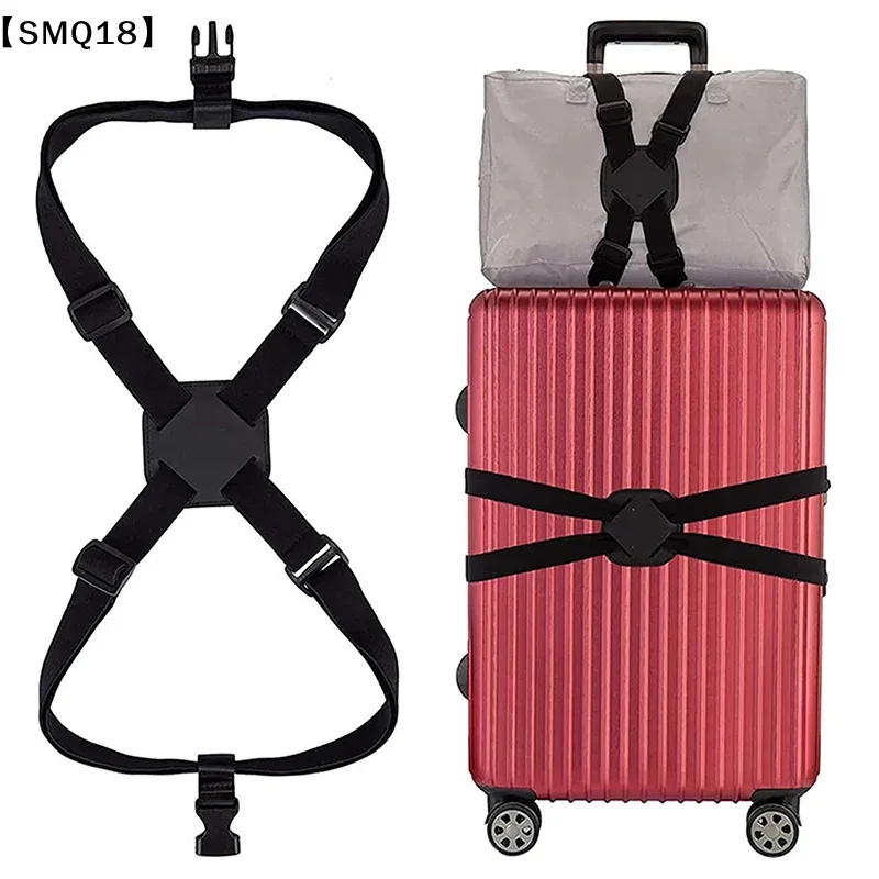 sangle de bagage élastique réglable, bande de fixation pour valise, sangle de fixation de bagages, ceinture de fixation sécurisée antivol pour voyage【smq】