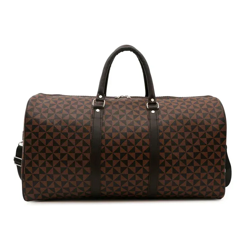 sacs de voyage rétro géométriques exquis en pu pour femmes, sacs de voyage de grande capacité, sacs à bandoulière classiques de haute qualité aux couleurs assorties, 2026