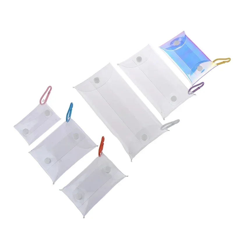 mini sac d'exposition de poupée anime, porte-monnaie transparent, porte-clés pendentif, pochette carrée, organisateur clé rouge à lèvres, sac de rangement pour écouteurs