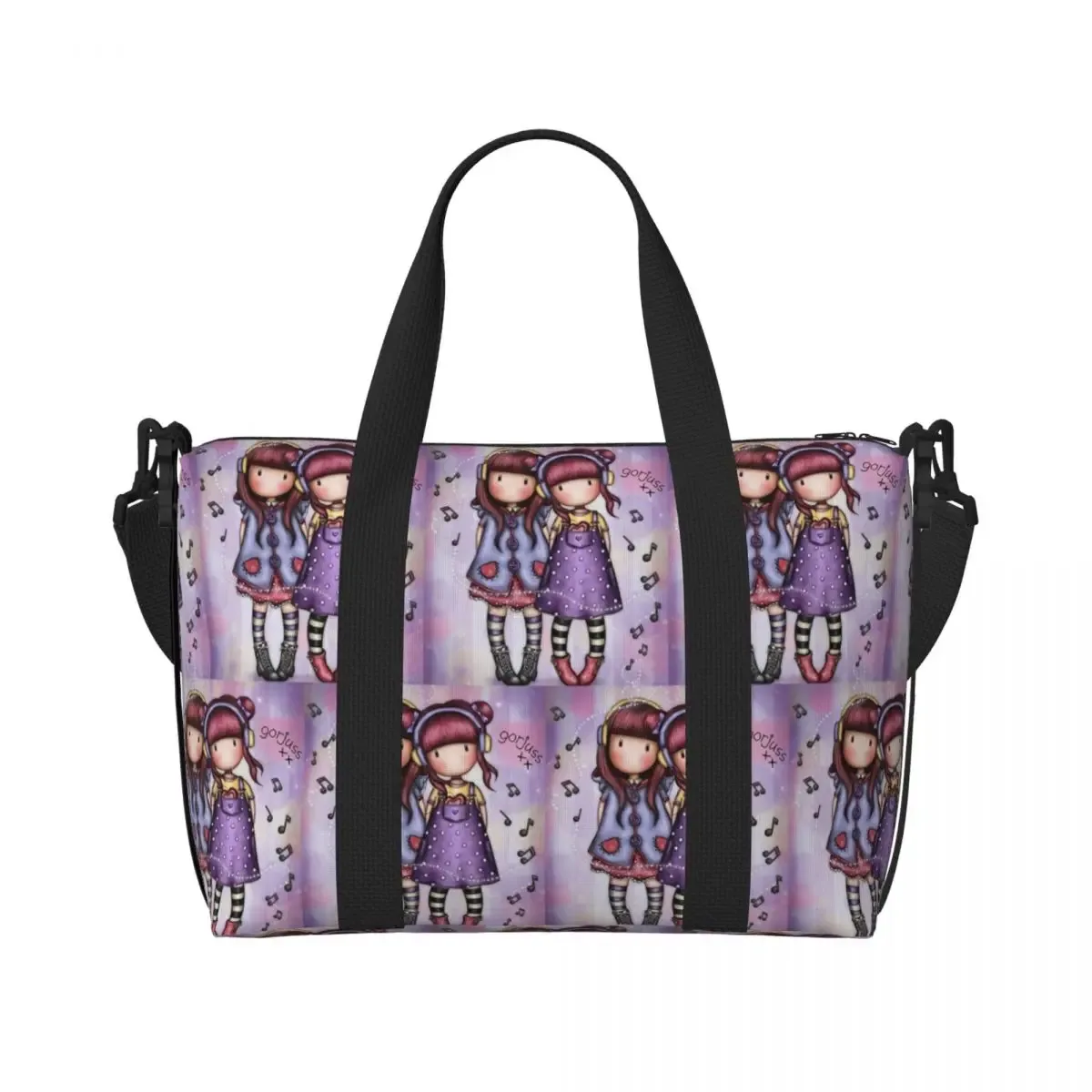 s-santoro-s g-gorjuss-s sac de voyage de plage sacs fourre-tout de grande capacité pour salle de sport yoga femmes shopping sac à bandoulière